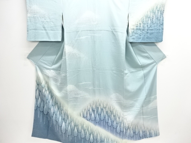 作家物　絞り森林風景模様訪問着